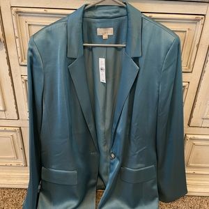 Blue silk(ish) blazer from Ann Taylor Loft